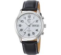 Funkuhr ETT "Gobi", schwarz, Armbanduhren, Herren, Funkuhr, Armbanduhr, Herrenuhr, Datum, Solar, Lederarmband (30283412-0) schwarz