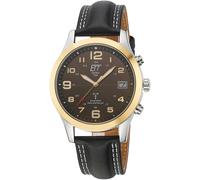 Funkuhr ETT "Gobi", schwarz (schwarz, schwarz), Armbanduhren, Herren, Funkuhr, Armbanduhr, Herrenuhr, Datum, Solar, Lederarmband (66970947-0)