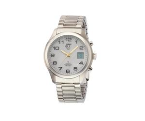 Funkuhr ETT "Gobi", silberfarben, grau, Armbanduhren, Herren, Funkuhr, Armbanduhr, Solar, Herrenuhr, Edelstahlarmband, analog, digital (28060146-0) silberfarben, grau