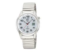 Funkuhr ETT "Gobi", silberfarben, weiß, Armbanduhren, Herren, Funkuhr, Armbanduhr, Solar, Herrenuhr, Edelstahlarmband, analog, digital (26321968-0) silberfarben, weiß