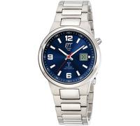 Funkuhr ETT, titansilberfarben, dunkelblau, Armbanduhren, Herren, Armbanduhr, Herrenuhr, Solar, Titan, analog, digital (22020643-0) titansilberfarben, dunkelblau