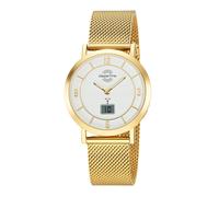 Funkuhr MASTER TIME "Advanced", gold (goldfarben), Armbanduhren, Damen, Funkuhr, Quarzuhr, Armbanduhr, Damenuhr, Edelstahlarmband, analog, digital (52720717-0) goldfarben