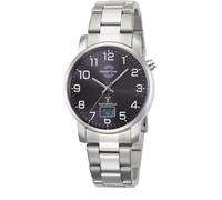 Master Time Herren Funkuhr 'Basic, MTGA-10694-21M' schwarz / silber, Größe One Size, 4763038 Schwarz / Silber One Size
