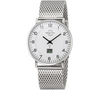 Funkuhr MASTER TIME "Basic", silber (silberfarben, weiß, weiß), Armbanduhren, Herren, silberfarben, Funkuhr, Quarzuhr, Armbanduhr, Herrenuhr, Edelstahlarmband, analog, digital (91023623-0) silberfarbe