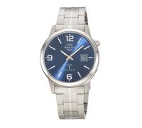 Funkuhr MASTER TIME "Expert Titan", titansilberfarben, blau, Armbanduhren, Herren, Quarzuhr, Armbanduhr, Herrenuhr, analog, digital (66958708-0) titansilberfarben, blau