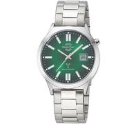 Funkuhr MASTER TIME, silberfarben, grün, schwarz, Armbanduhren, Herren, Quarzuhr, Armbanduhr, Herrenuhr, Edelstahlarmband, analog, digital (95280260-0) silberfarben, grün, schwarz