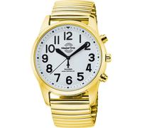 Funkuhr MASTER TIME, goldfarben, Armbanduhren, Herren, Quarzuhr, Armbanduhr, Herrenuhr, Edelstahlarmband, analog (29545455-0) goldfarben