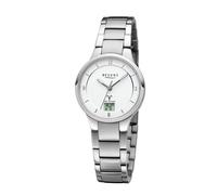 REGENT Damen Funkuhr Analog-Digital Metallarmband Silber URFR287 Analoguhr