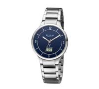 Funkuhr REGENT, silberfarben, blau, Armbanduhren, Herren, Funkuhr, Quarzuhr, Armbanduhr, Herrenuhr, Edelstahlarmband, analog, digital (45312922-0) silberfarben, blau