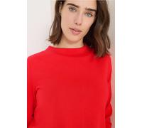 Cecil Longsleeve Funnelneck Shirt unifarben Orange Damen Größe M