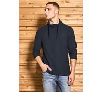 Street One MEN Männer Funnelneck Strukturshirt in Blau, Gr: S