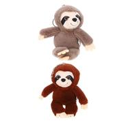 FUNNETOYU 2 Stück Teiliges Faultier plüsch schlüsselanhänger Weiches Kuscheltier mit Angenehmem Material Niedliches Tier design Dekorativer Taschenanhänger für Schlüssel Rucksäcke Handys