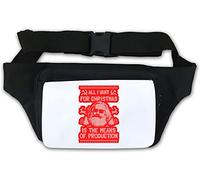 Funny All I Want for Christmas is The Means of Production Karl Marx Gürteltasche, Weiß