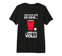 Funny Beer Pong Bierpong T-Shirt Und Zack war er drin Premium T-Shirt