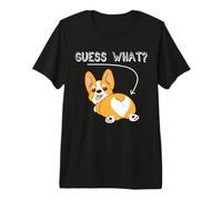 Funny Boys Girls Guess What Pembroke Welsh Corgi Dog Lover Premium T-Shirt