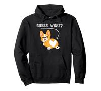 Funny Boys Guess What Butt Pembroke Welsh Corgi Dog Lover Pullover Hoodie