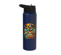 Funny Buff Fitness Gorilla Beach Shorts Summer Sunset Stainless Steel Insulated Water Bottle