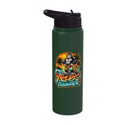 Funny Buff Fitness Gorilla Beach Shorts Summer Sunset Stainless Steel Insulated Water Bottle
