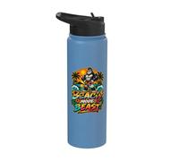 Funny Buff Fitness Gorilla Beach Shorts Summer Sunset Stainless Steel Insulated Water Bottle