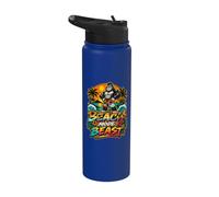 Funny Buff Fitness Gorilla Beach Shorts Summer Sunset Stainless Steel Insulated Water Bottle
