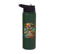 Funny Buff Fitness Gorilla Beach Shorts Summer Sunset Stainless Steel Insulated Water Bottle