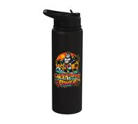 Funny Buff Fitness Gorilla Beach Shorts Summer Sunset Stainless Steel Insulated Water Bottle