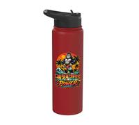 Funny Buff Fitness Gorilla Beach Shorts Summer Sunset Stainless Steel Insulated Water Bottle