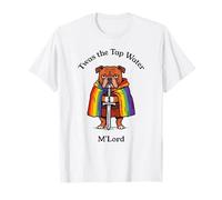 Funny Bulldog Leitungswasser M'Lord Rainbow Schwert T-Shirt