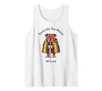 Funny Bulldog Leitungswasser M'Lord Rainbow Schwert Tank Top