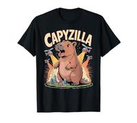 Funny Capyzilla Capybara Monster Kaiju City Attack T-Shirt