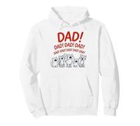 Funny Cat Dad Yelling Cats Father's Day Pullover Hoodie