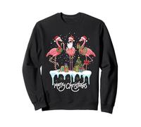 Funny Christmas Flamingo Tee - Süße rosa Flamingos inkl Sweatshirt