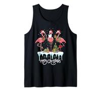 Funny Christmas Flamingo Tee - Süße rosa Flamingos inkl Tank Top
