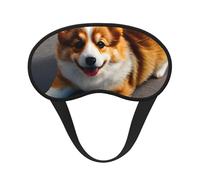 Funny Corgi Butt Schlafmaske mit braunem Druck, für Seitenschläfer, Cup-Form, Verdunkelung, Augenmaske, Schattierungen, Abdeckung für Damen und Herren