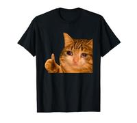 Funny Crying Tabby Cat Meme Thumbs-up Weird Cat Face Meme Preisgünstiges Grafik-T-Shirt