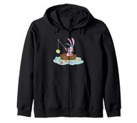 Funny Easter Bunny Fishing Egg Hunting - Easter Sunday Fun Kapuzenjacke