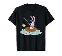Funny Easter Bunny Fishing Egg Hunting - Easter Sunday Fun T-Shirt