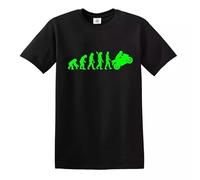 Funny Evolution T-Shirts für Herren, witzig, Geburtstagsgeschenk, Party-Tops, Evolution of Man to Kawasaki, M