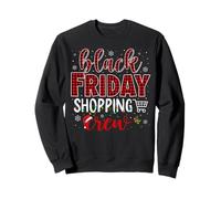 Funny Friday Shopping Crew Weihnachts-Schwarze Einkaufsfamilie Sweatshirt