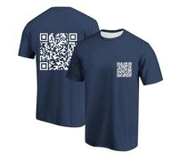 Funny Fu Qr Code Fuck-You T-Shirts Herren Lustig Scannable Tshirt Baumwolle Basic Shirt Humorous Hidden Message Oberteil Tops Funky Trend Y2K T Shirt Kurzarm Lockere Freizeitshirt