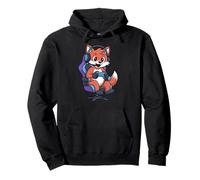Funny Gamer Red Fox Gaming Video Game Enthusiast Boys Kids Pullover Hoodie