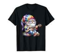Funny Guitar Teacher Hippie GNOME Flower Power for Hippies T-Shirt