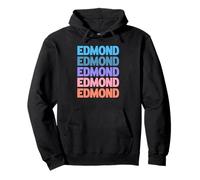Funny Modern Repeated Text Design First Name Edmond Pullover Hoodie