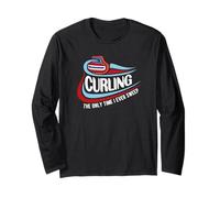 Funny Only Time I Sweep Curling Team Skip Sport Geschenk Langarmshirt