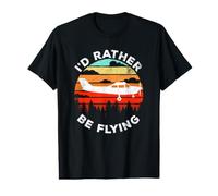 Funny Pilot I'd Rather Be Flying Retro C172 Airplane Preisgünstiges Grafik-T-Shirt