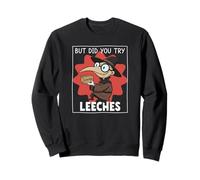 Funny Plague Doctor Leeches Medieval Satire Sweatshirt