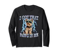 Funny Retro Got That Dawg In Me Yorkshire Terrier Dog Lover Langarmshirt