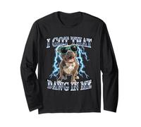 Funny Retro Vintage Got That Dawg In Me Pitbull Heavy Metal Langarmshirt