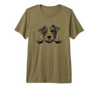 Funny Retro Vintage Logo Happy Face Jack Russell Terrier Premium T-Shirt