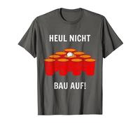 Funny t-Shirt Festival Beer Pong Tshirt for Festival goers b T-Shirt, Herren, Anthrazit, 6XL